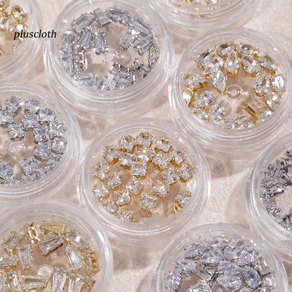 1 Hộp Phụ Kiện Trang Trí Móng Tay Nghệ Thuật Tạo Hiệu Ứng 3D Bằng Hợp Kim DIY