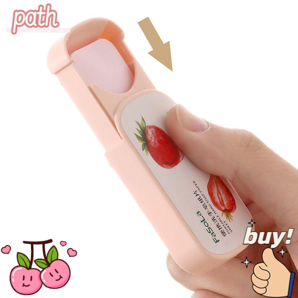 Set 100 Miếng Xà Phòng Giấy Hương Dâu Tây Dùng Khi Đi Du Lịch