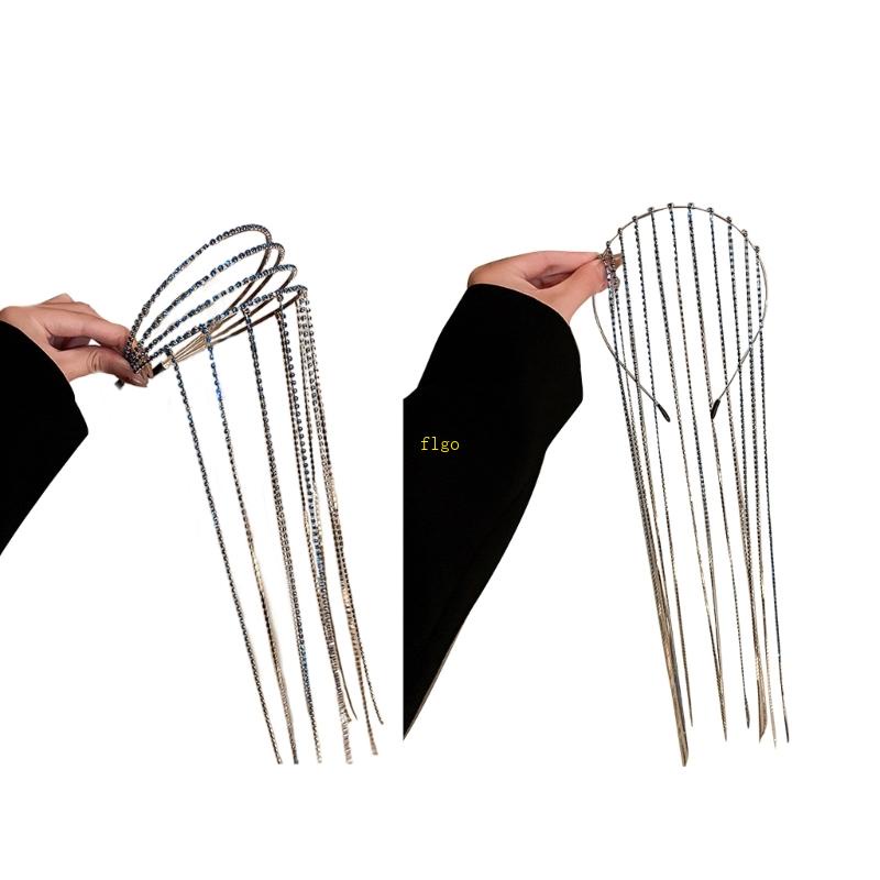 Cài Tóc Đính Đá Tua Rua Phong Cách Thanh Lịch Dành Cho Nữ