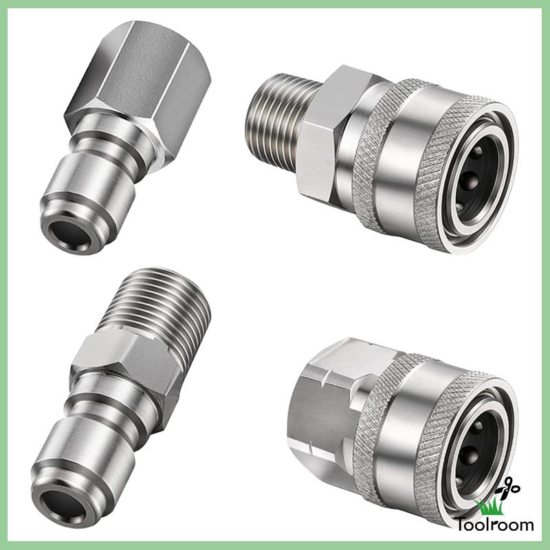 Set 4 Đầu Nối Ống Nước Áp Suất Cao Chống Rỉ Sét Tiện Dụng Cho Sân Vườn