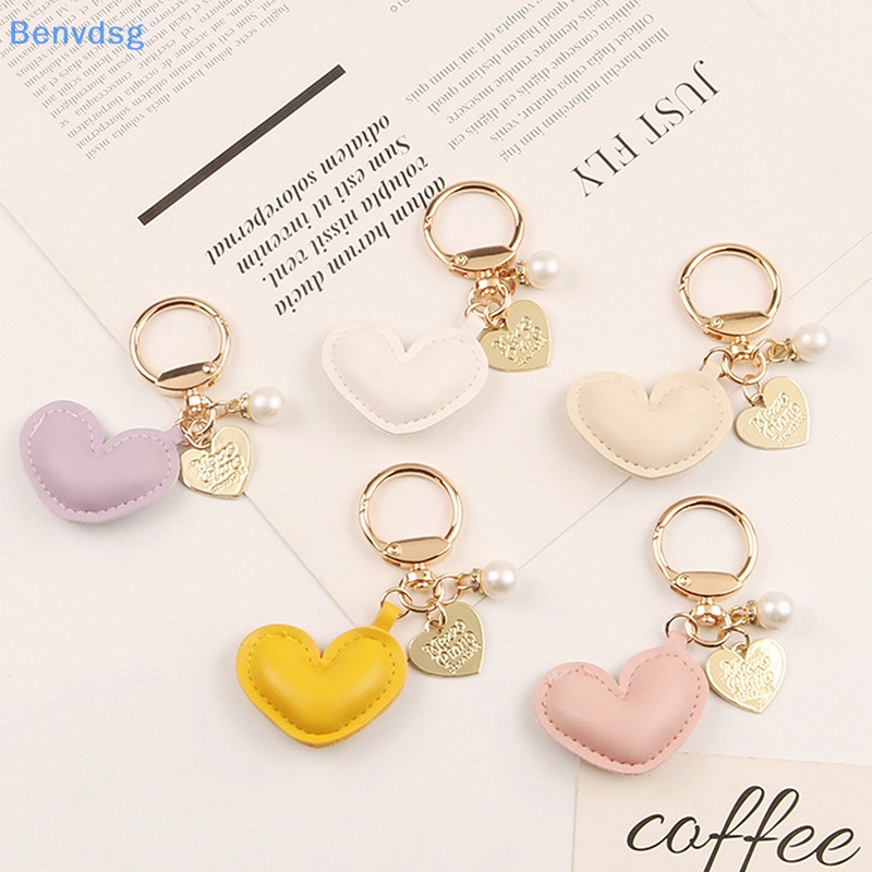 Benvdsg &gt; Móc Chìa Khóa Bằng Da PU Hình Trái Tim Nhiều Màu Sắc Sáng Tạo Thời Trang Dành Cho Nữ