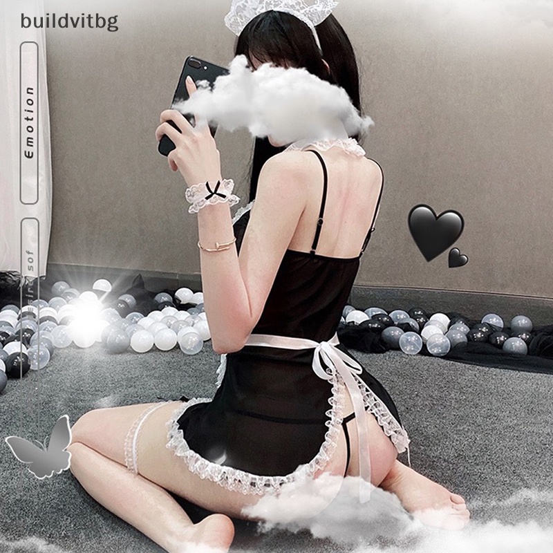 Bộ Đồ Hóa Trang Cô Hầu Gái Phối Ren Đính Nơ Quyến Rũ Dịp Halloween