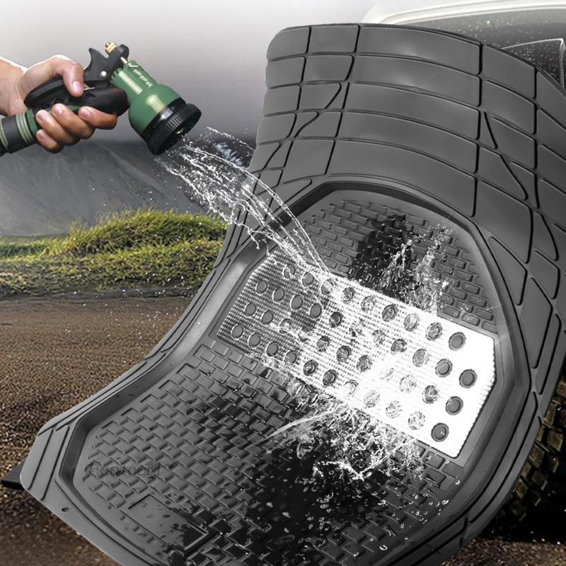 Set 4 Tấm Thảm PVC Màu Đen Chống Thấm Nước Cho Xe Hơi Fenteer1 Sturdy