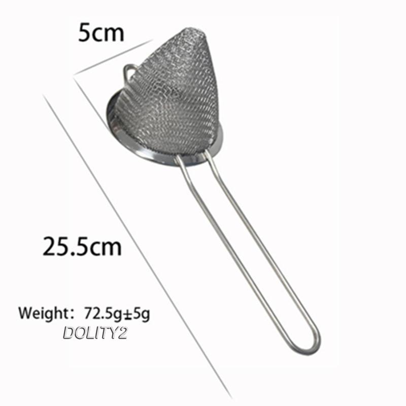 Dụng Cụ Rây Bột Làm Cocktail Bằng Thép Không Gỉ 304 Hình Nón Tay Cầm Dài 2 Cái