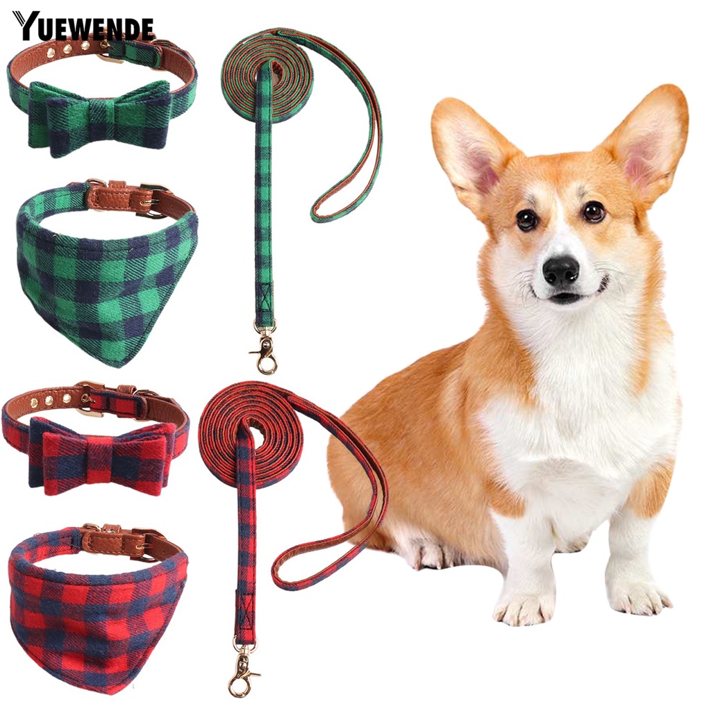 Bộ 3 Dây Dắt Thú Cưng Đi Dạo Họa Tiết Kẻ Sọc Phong Cách Vintage