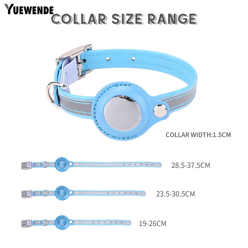Yq.e Vòng Cổ Da Giả Màu Trơn Phản Quang Chống Mài Mòn Giữ Thẻ Không Khí Cho Thú Cưng