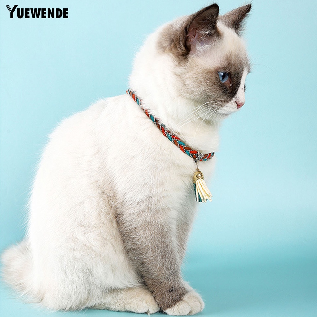 Yq.e Vòng Cổ Bện Thủ Công Chống Rách Có Thể Điều Chỉnh Cho Mèo Cưng