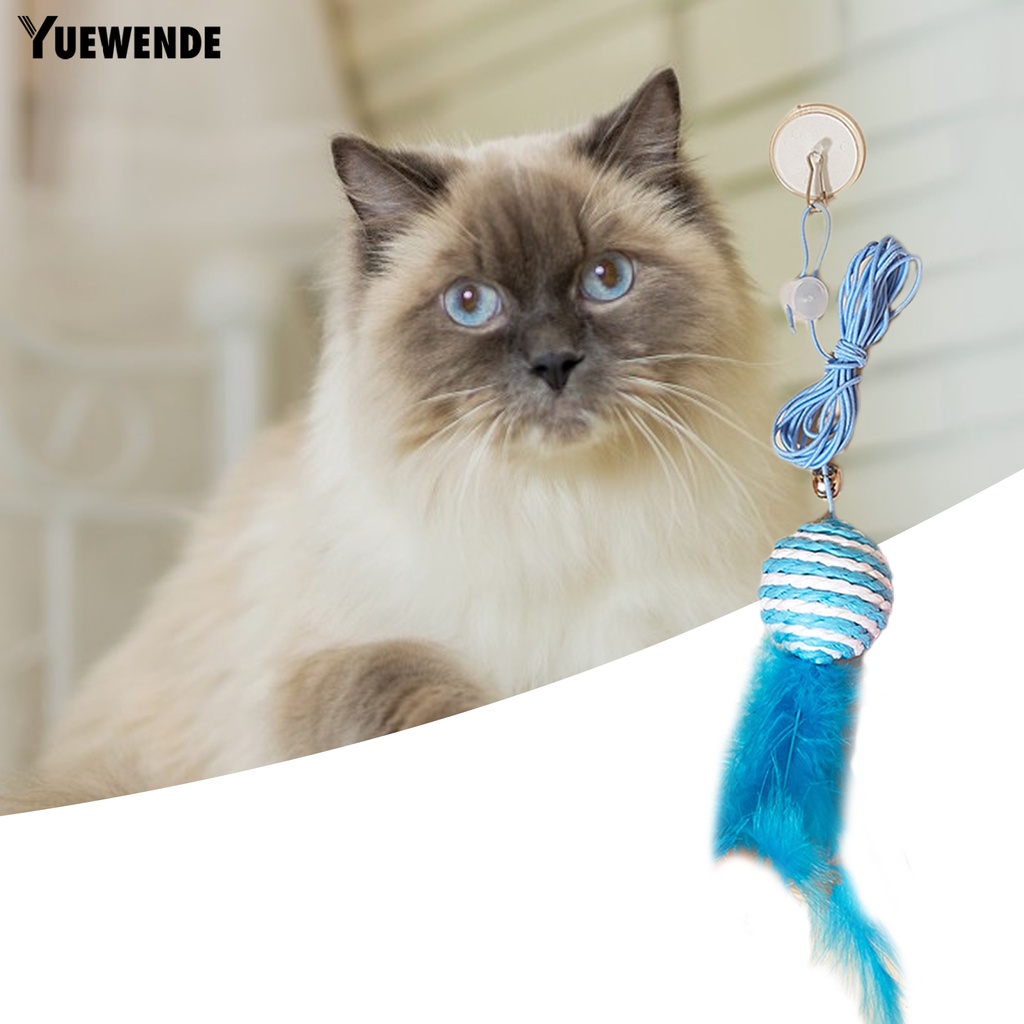 Yq.e Đồ Chơi Dây Lông Vũ Treo Cửa Độ Co Giãn Cao Trang Trí Cho Mèo Cưng