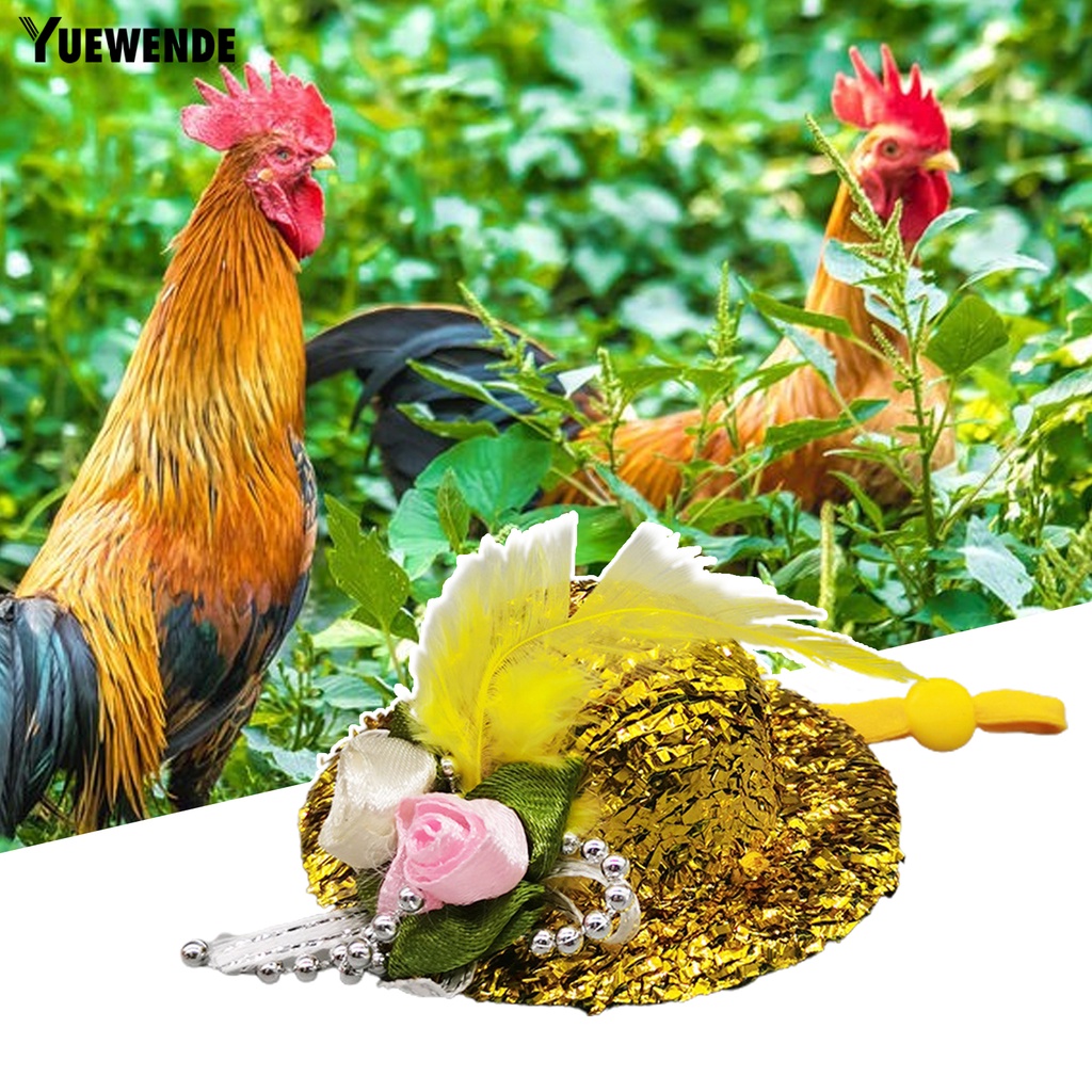 Mũ Bảo Hiểm Mini Đính Lông Vũ YQ.E Rooster Độ Đàn Hồi Cao Trang Trí Tiệc Tùng