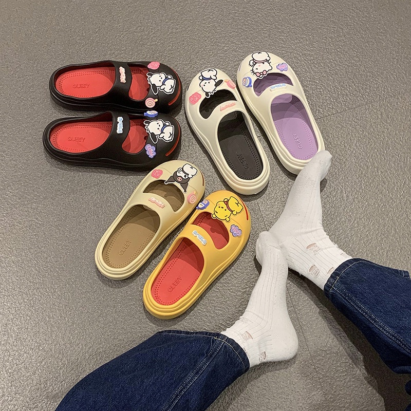 Dép Bít Mũi Đế Mềm Dễ Thương Thời Trang Đi Biển Mùa Hè Cho Nữ