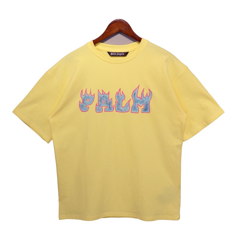 Áo Thun Tay Ngắn Dáng Rộng In Chữ Palm Angels- Thời Trang Xuân Hè 23SS