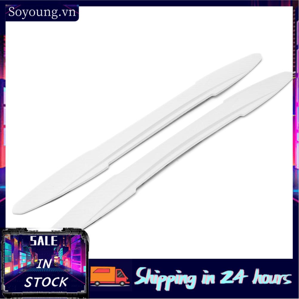 Soyoung Bumper Strip  White Carbon Fiber Rubber Material Guard 2pcs for Automobile Modification Universal