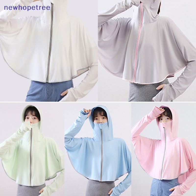 Áo Khoác Màu Trơn Bằng Lụa Mát Chống Tia UV Thời Trang Mùa Hè