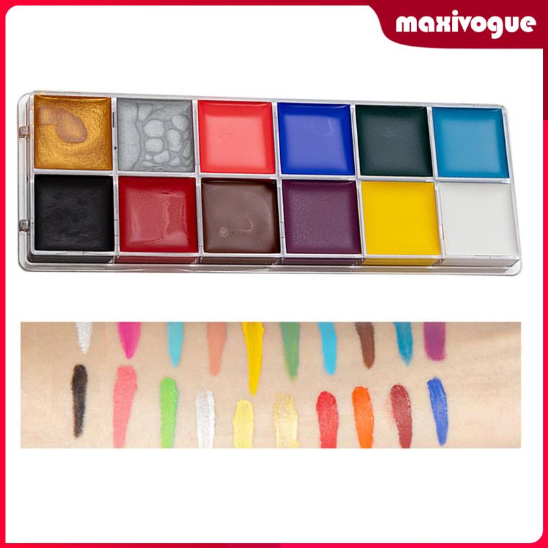 Bảng Màu Vẽ Mặt Và Cơ Thể Hóa Trang Tiệc Halloween / Giáng Sinh