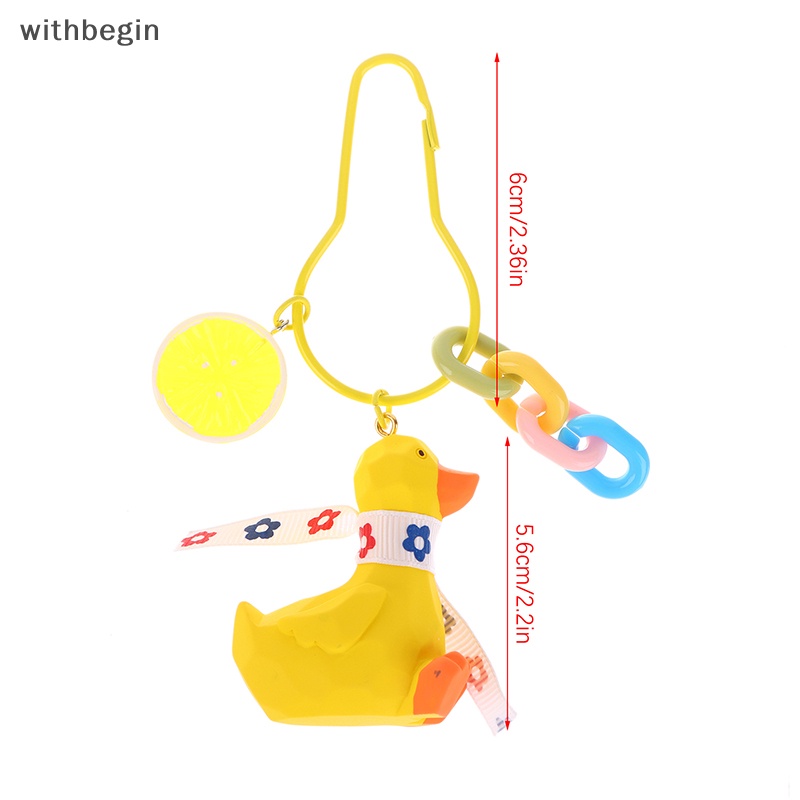 Móc Chìa Khóa Hình Vịt Vàng Hoạt Hình Dễ Thương