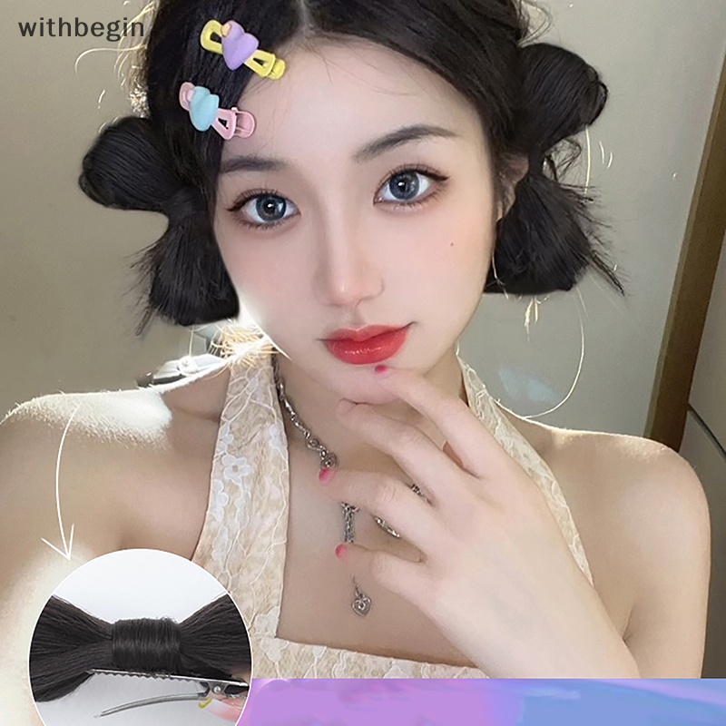 Set 1 / 2 Kẹp Tóc Giả Thắt Nơ Phong Cách Cổ Điển Thời Trang Sáng Tạo Dành Cho Nữ