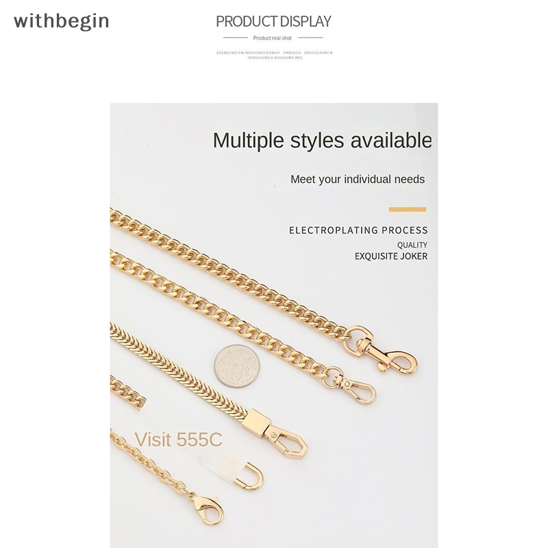 Dây Đeo Túi Xách Dạng Xích Mở Rộng Màu Vàng Kim