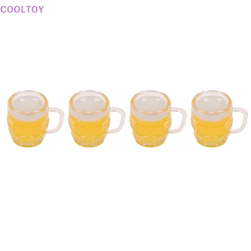 Set 4 Ly Bia Bằng Nhựa Resin Tỷ Lệ 1: 12 Dùng Trang Trí Nhà Búp Bê