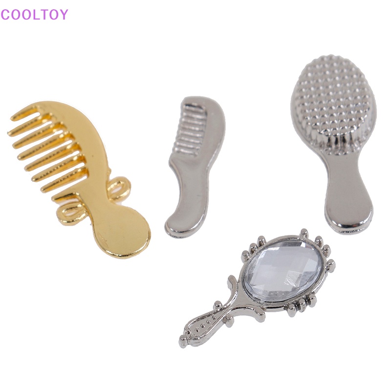 Set 5 Lược Làm Mát / Chải Tóc / Gương Trang Trí Nhà Búp Bê Tỉ Lệ 1: 12
