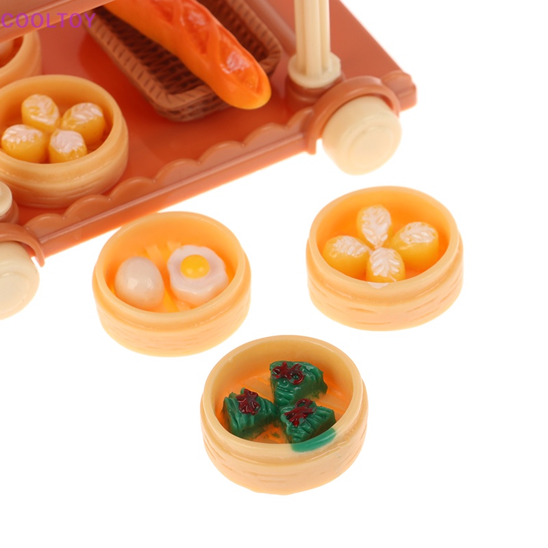 1 Bộ Mô Hình Xe Hơi / Giỏ Ăn Mini Tỉ Lệ 1: 12 Độc Đáo Trang Trí Nhà Búp Bê