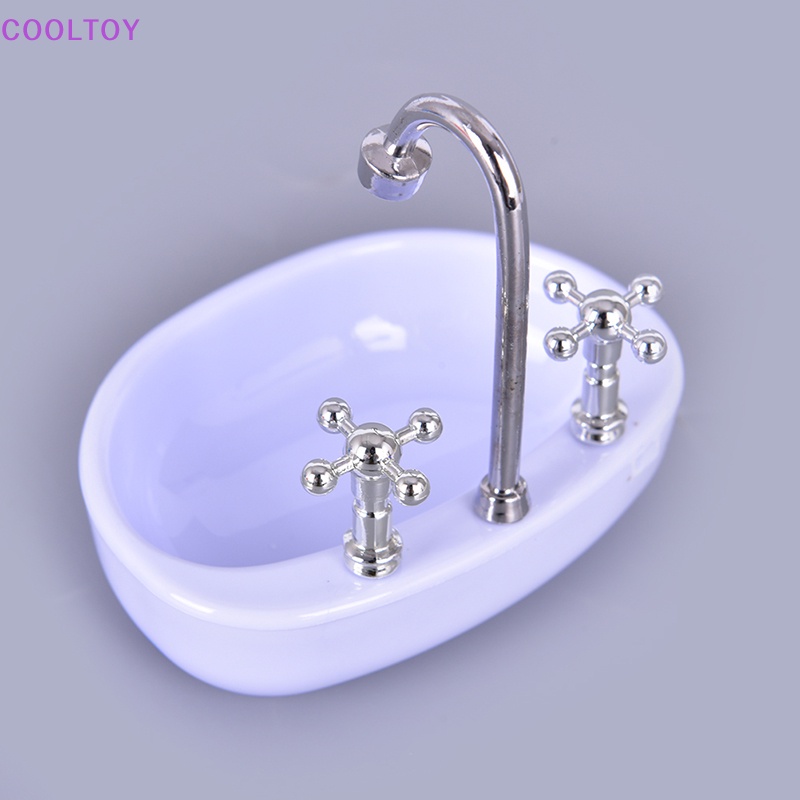 Bồn Rửa Mini Dễ Thương Cho Nhà Búp Bê Tỉ Lệ 1 / 12