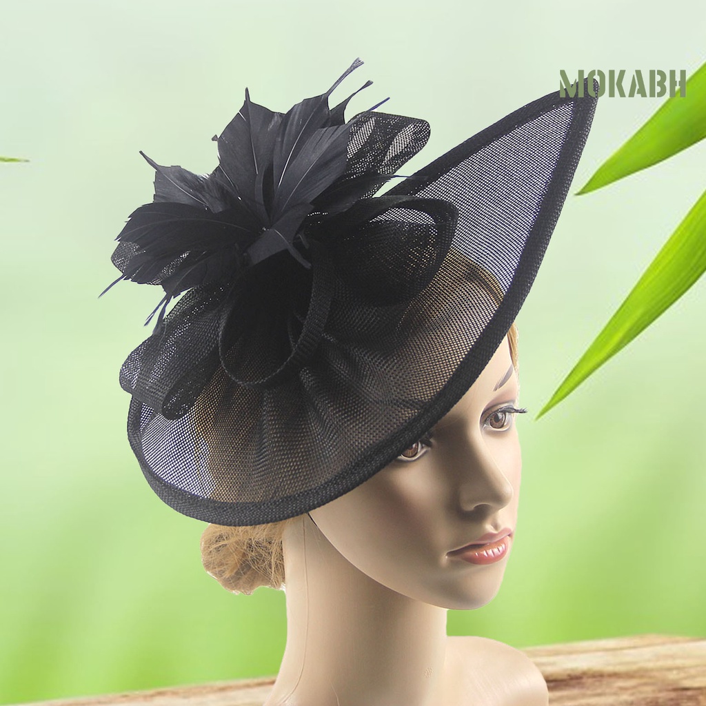 Mũ Lưới Đính Hoa Và Lông Vũ Đa Năng Phong Cách Vintage Dành Cho Tiệc Cocktail