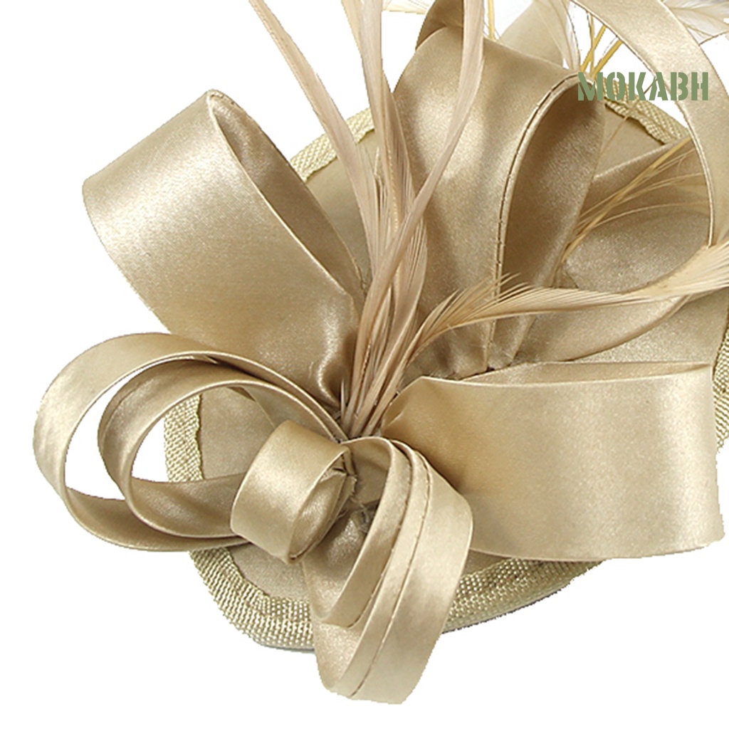 Kẹp Tóc Lông Vũ Bằng Lụa Nhiều Màu Sắc Phong Cách Retro Dành Cho Cô Dâu