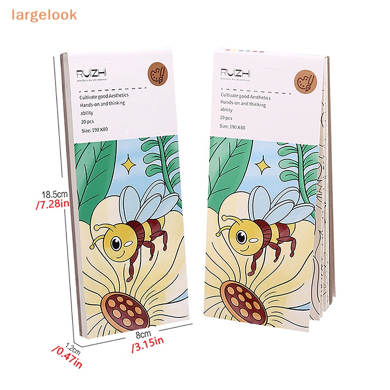 1 Set 20 Tấm Hình Vẽ Màu Nước Kèm 1 Cây Bút Dành Cho Trẻ Em