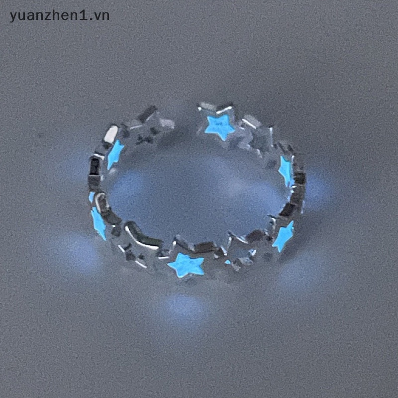 Nhẫn Dạ Quang Bằng Hợp Kim Hình Ngôi Sao Phong Cách Âu Mỹ