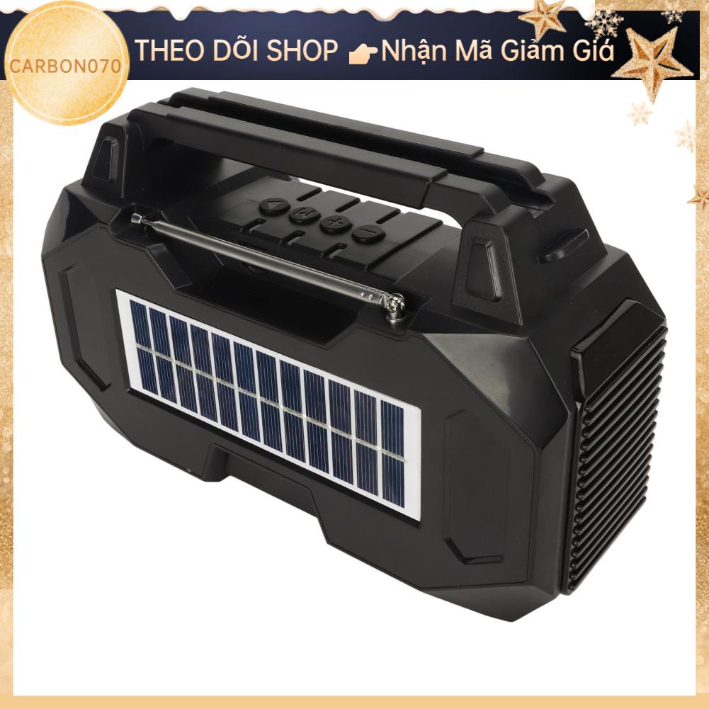 Carbon070 Loa Bluetooth năng lượng mặt trời di động Đài FM có giá đỡ điện thoại Đầu đọc thẻ lưu trữ siêu nhỏ cho du lịch ngoài