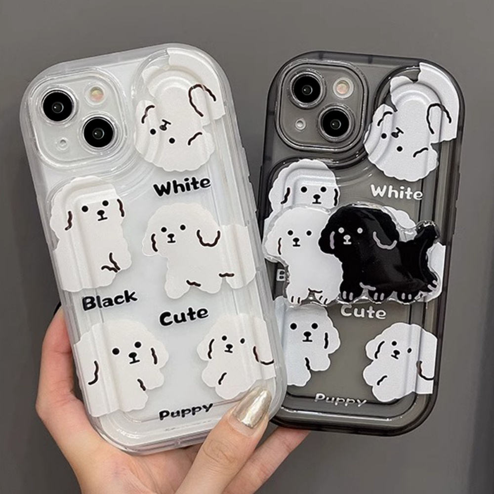 Ốp Điện Thoại TPU Mềm Chống Sốc In Hình Chú Cún Hoạt Hình Dễ Thương Cho IPhone 11 14 13 12 Pro Max XR XS Max 7 8 Plus SE