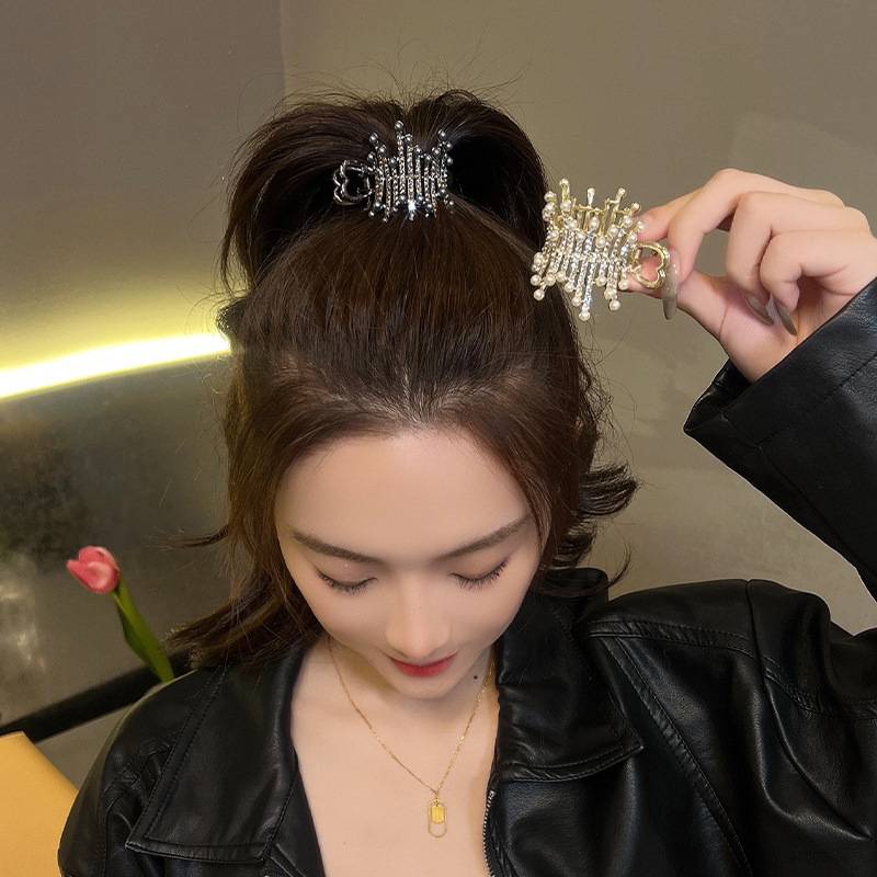 Kẹp Tóc Hình Cá Mập Đính Ngọc Trai Nhân Tạo Thời Trang