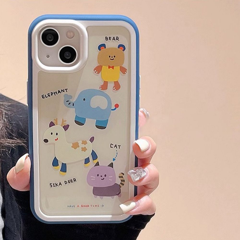 Ốp Điện Thoại TPU Mềm Chống Sốc In Hình Thú Hoạt Hình Dễ Thương Cho IPhone 11 14 13 12 Pro Max