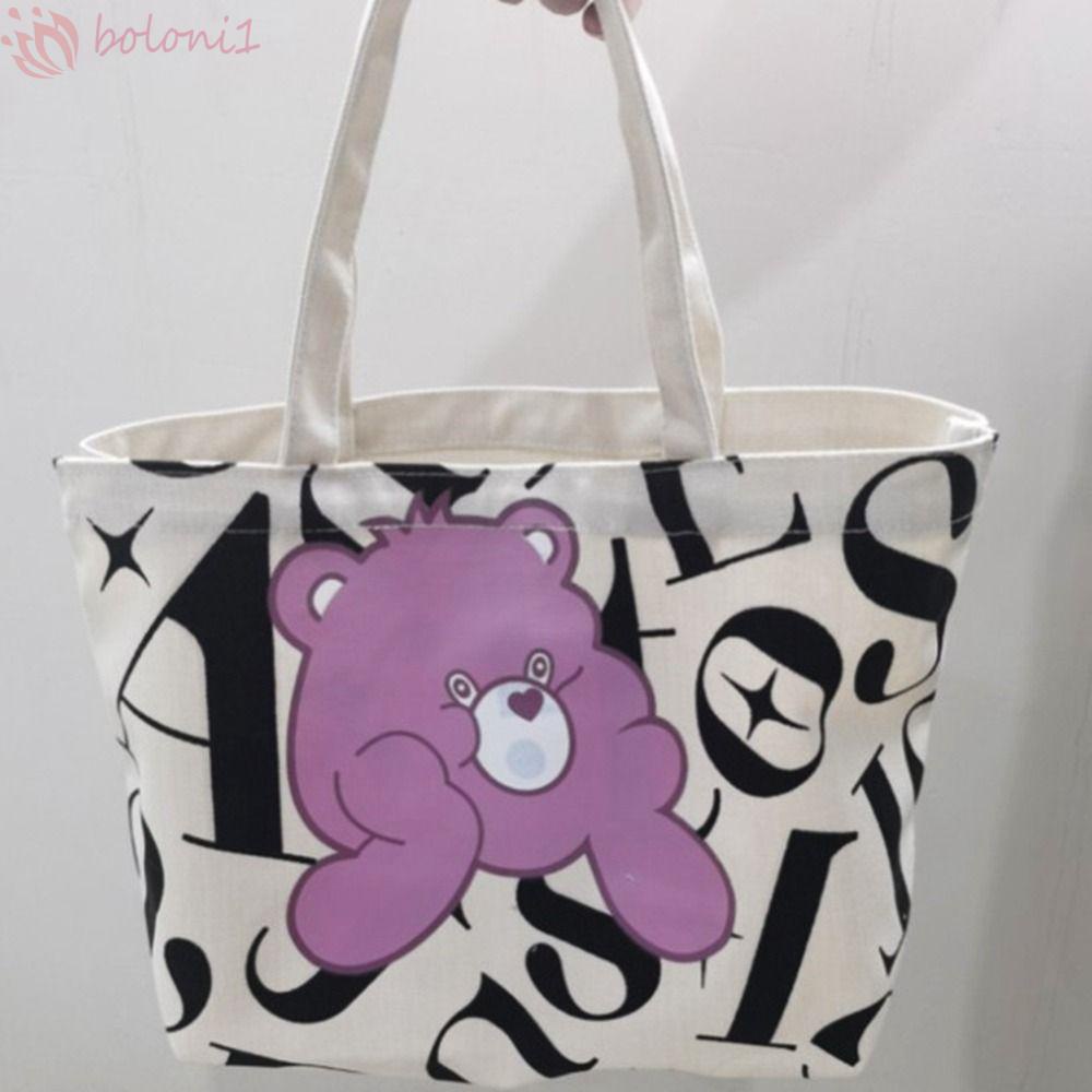 Túi Tote Đeo Vai Cỡ Lớn In Họa Tiết Chữ Dễ Thương Thời Trang Cho Nữ