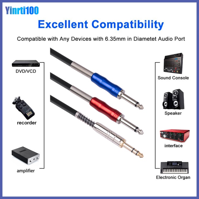 Dây Cáp Âm Thanh 6.35 Abs Stereo 6.35 6.35 Mono BLS0201