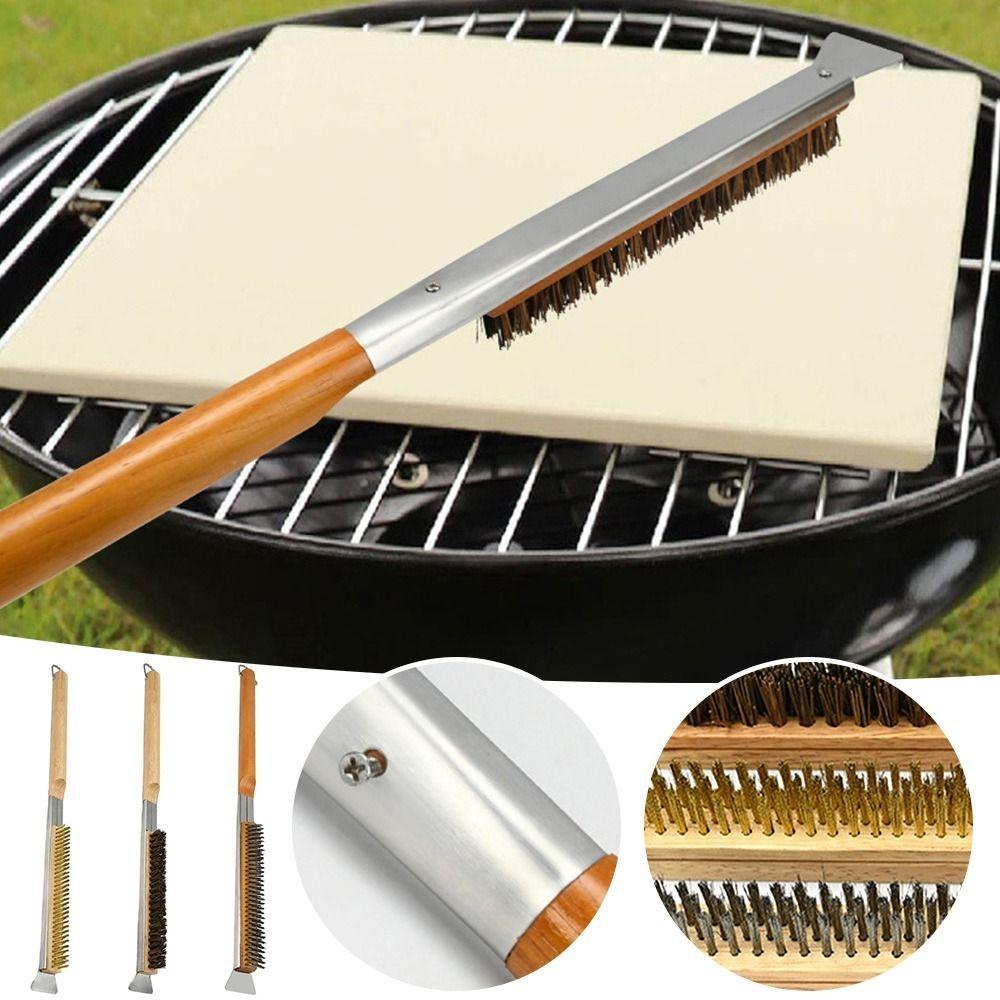 Dụng Cụ Cạo Bánh Pizza Chuyên Nghiệp Bằng Thép Không Gỉ Với Tay Cầm Dài|Bàn Chải Vệ Sinh Chuyên Dụng Chất Lượng