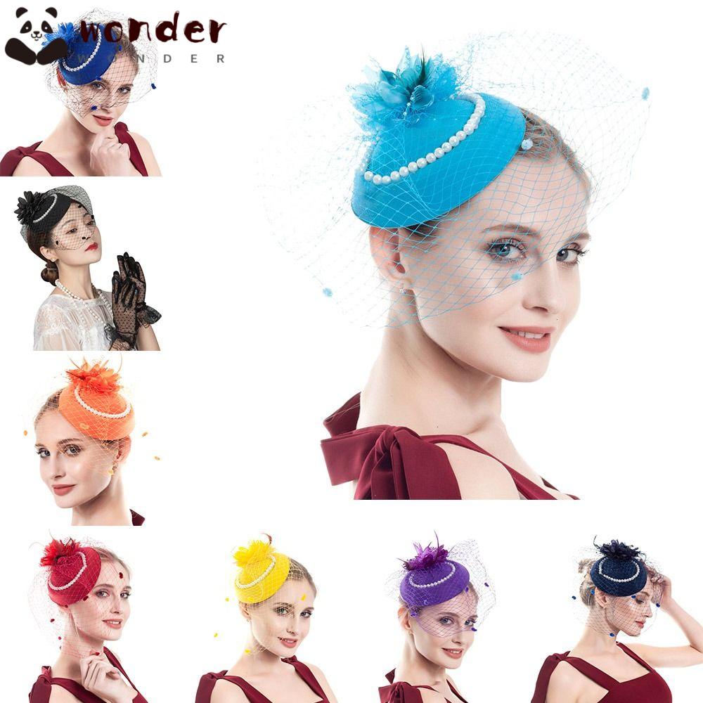 Mũ Vành Tròn Thời Trang Vintage Cho Cô Dâu