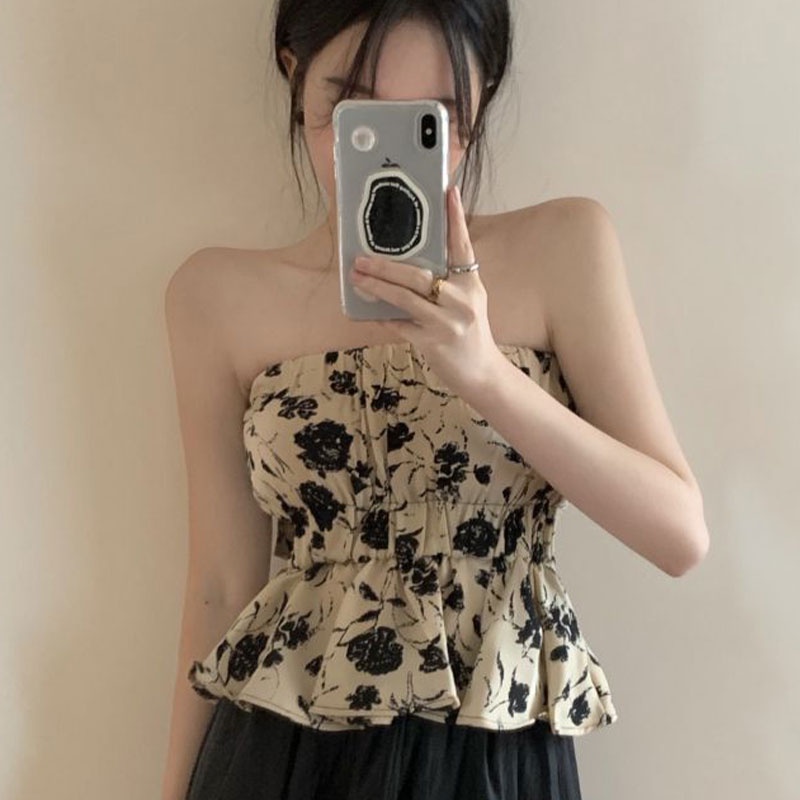 Aphrod Áo Ống Màu Trơn Chống Rơi Phong Cách Hepburn Thời Trang Cho Nữ