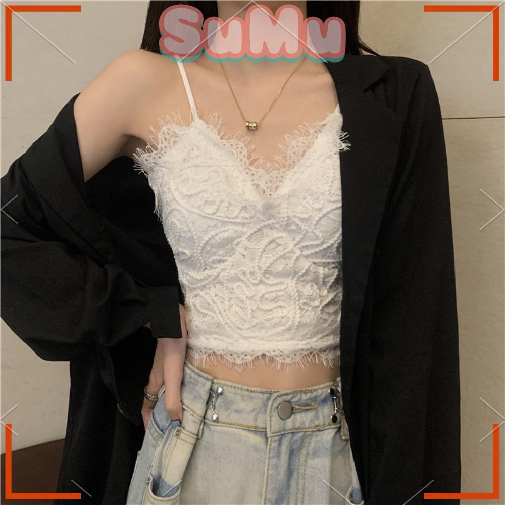 Áo Lót Croptop Có Mút Đệm Quyến Rũ Dành Cho Nữ