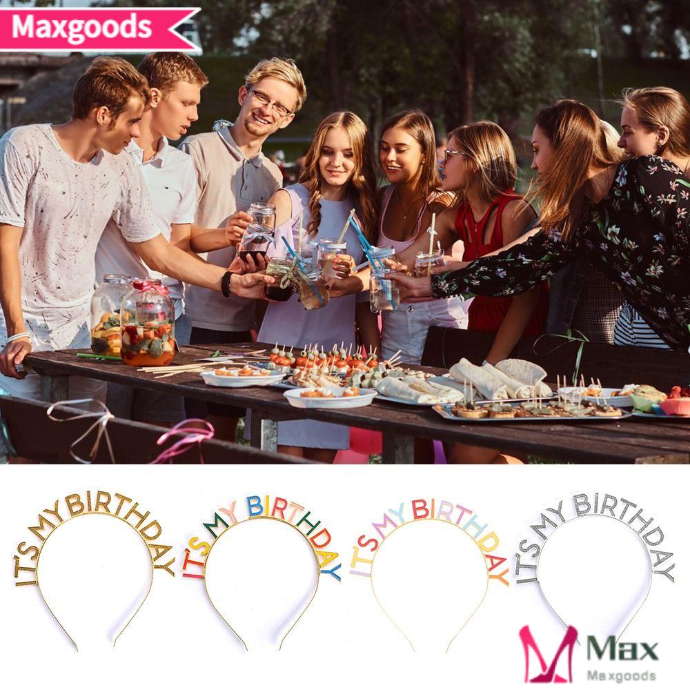 Băng Đô Cài Tóc In Chữ Màu Sắc Cầu Vồng Xinh Xắn