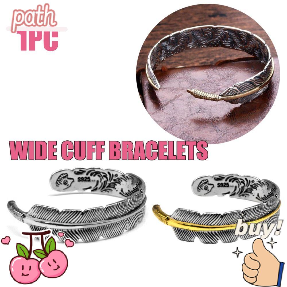 Vòng Tay Bản Rộng Phong Cách Vintage Thời Trang Cho Nam Nữ