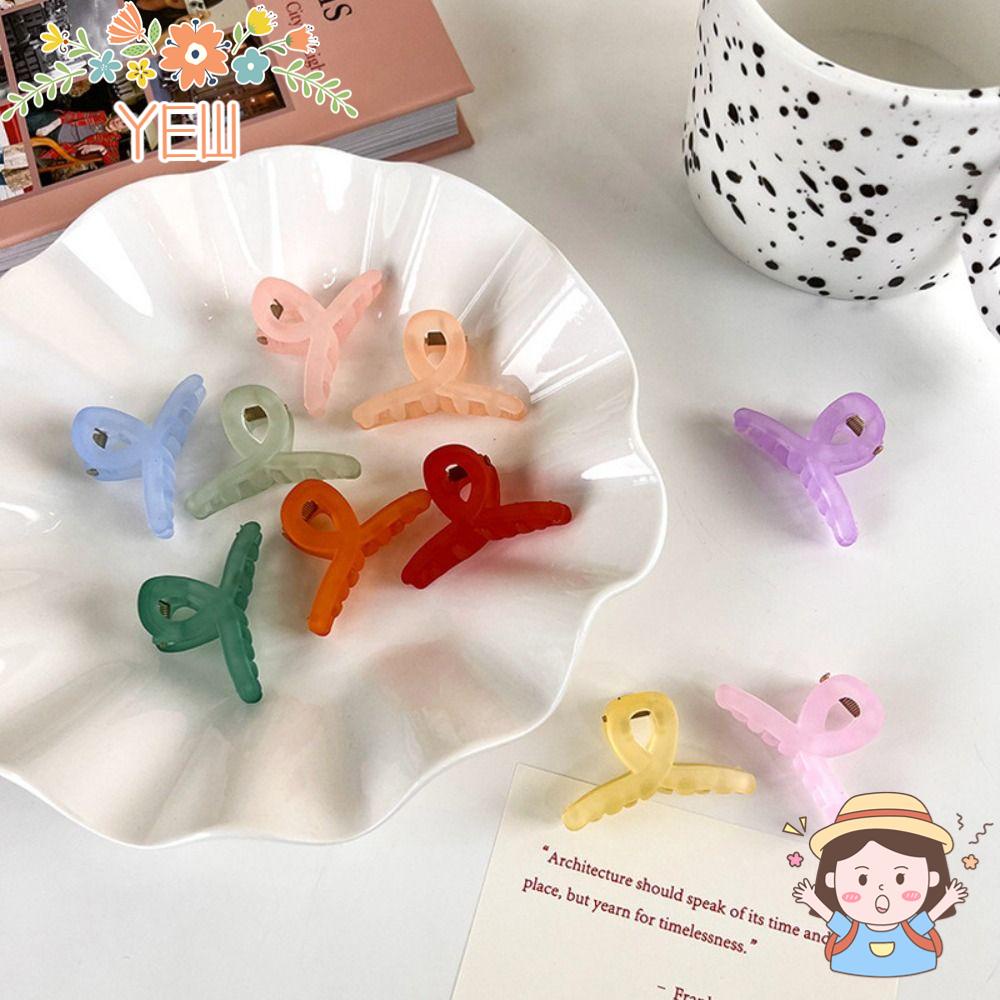 Set 10 Kẹp Tóc Càng Cua Mini Bằng Nhựa Màu Sắc Xinh Xắn Cho Nữ