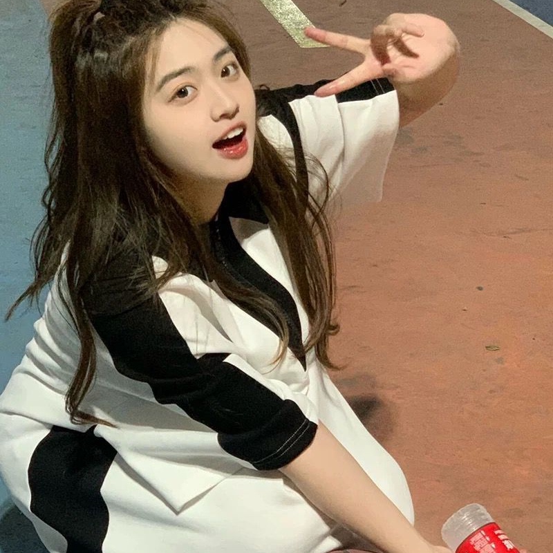 Áo Thun polo Tay Ngắn Có Khóa Kéo Phối Màu Tương Phản Phong Cách Thời Trang Mới 2023