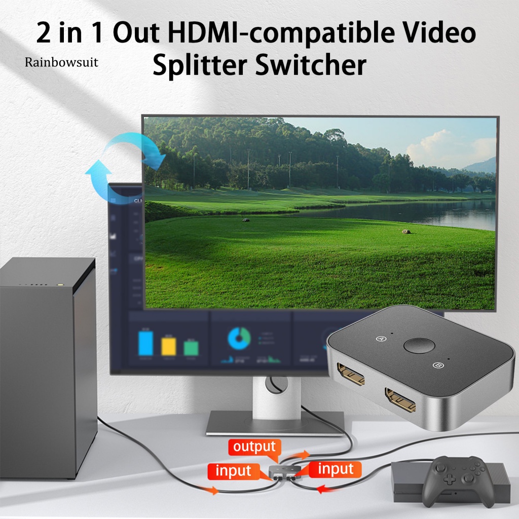 Bộ Chuyển Đổi Một Nút Chuyển Đổi HD-Compatible 8K / 60HZ 2 Trong 1 Có Thể Xoay Được
