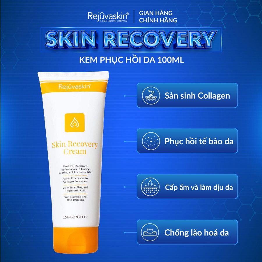 Combo Rejuvaskin Kem dưỡng phục hồi da Recovery Cream 100ml và Sữa rửa mặt sạch sâu Anti-Pollution 60ml - DH Beauty