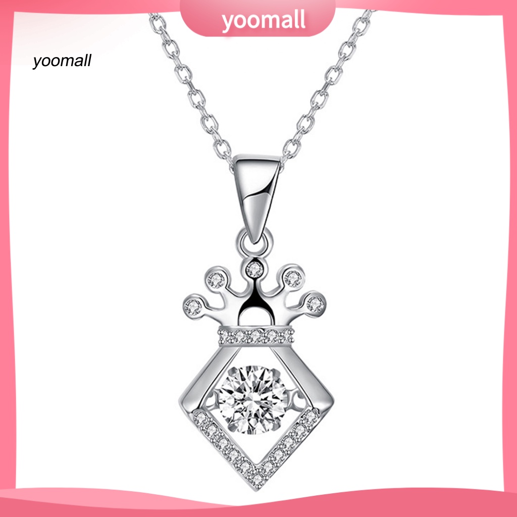 Vòng cổ Mặt Vương Miện Đính Đá Thời Trang Cho Nữ