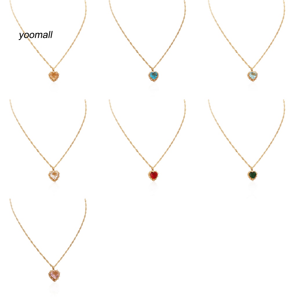 Vòng cổ Mặt Trái Tim Nhỏ Đính Đá Sáng Tạo Cho Nữ