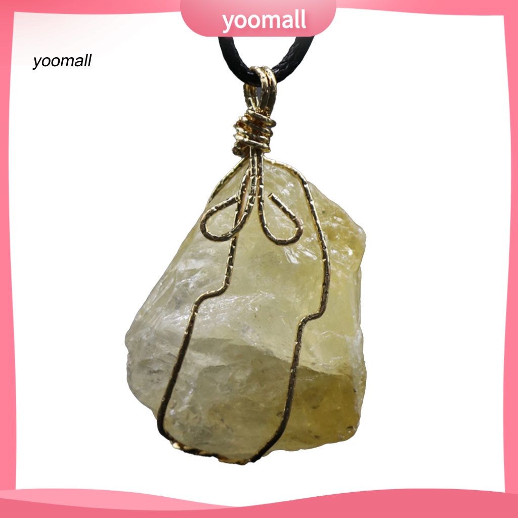 Vòng cổ Mặt Đá Pha Lê Nhân Tạo Màu Sắc Tươi Sáng Dành Cho Nam Và Nữ