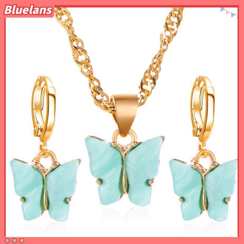 [BLS] Set Vòng cổ Và Bông Tai Hình Bướm Nhỏ Xinh Ngọt Ngào
