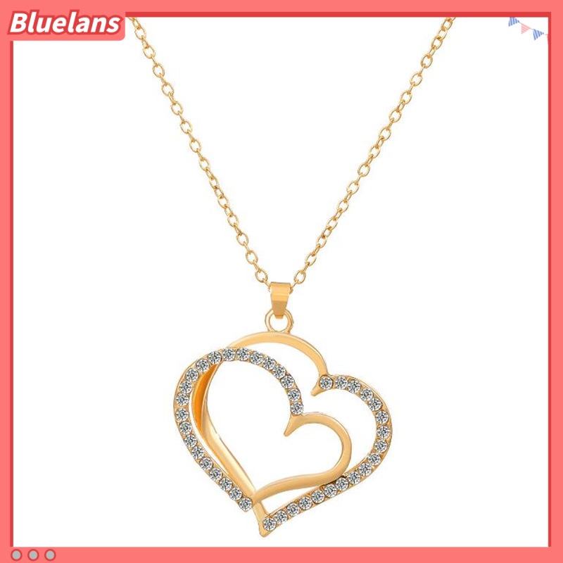 Bộ Vòng cổ + Bông Tai Hợp Kim Hình Trái Tim Thời Trang